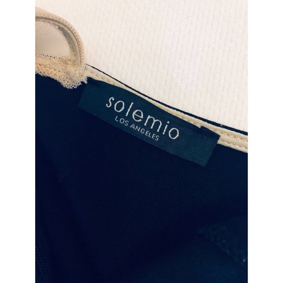 Solemio Sexy Black Fit And Flare Mesh Cutout Dress Size Medium - Picture 5 of 6